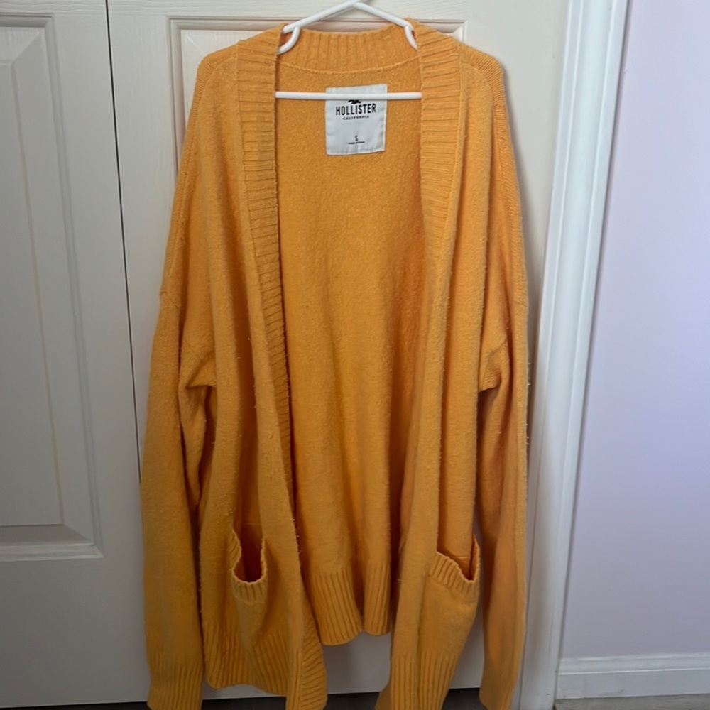 Hollister Yellow Cardigan